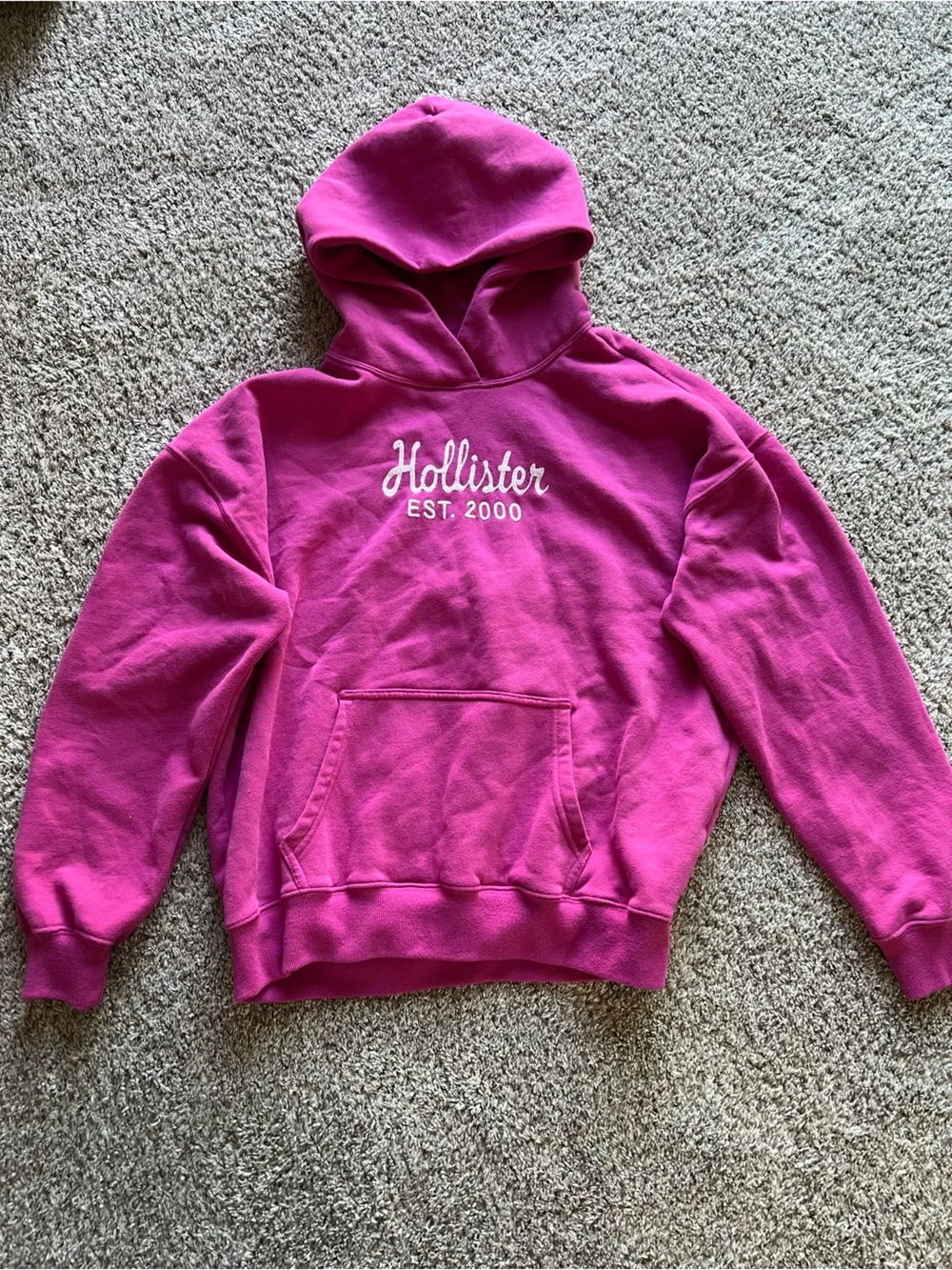 Hollister Hot Pink Logo Pullover Hoodie - Picture 2 of 3